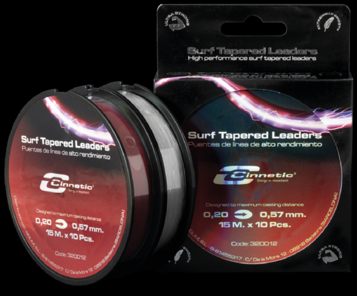 SURF TAPERED LEADERS 15X10-0,24 CLEAR
