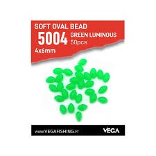 5004 SOFT OVAL BEAD 5X8MM GREEN LUMINOUS C30